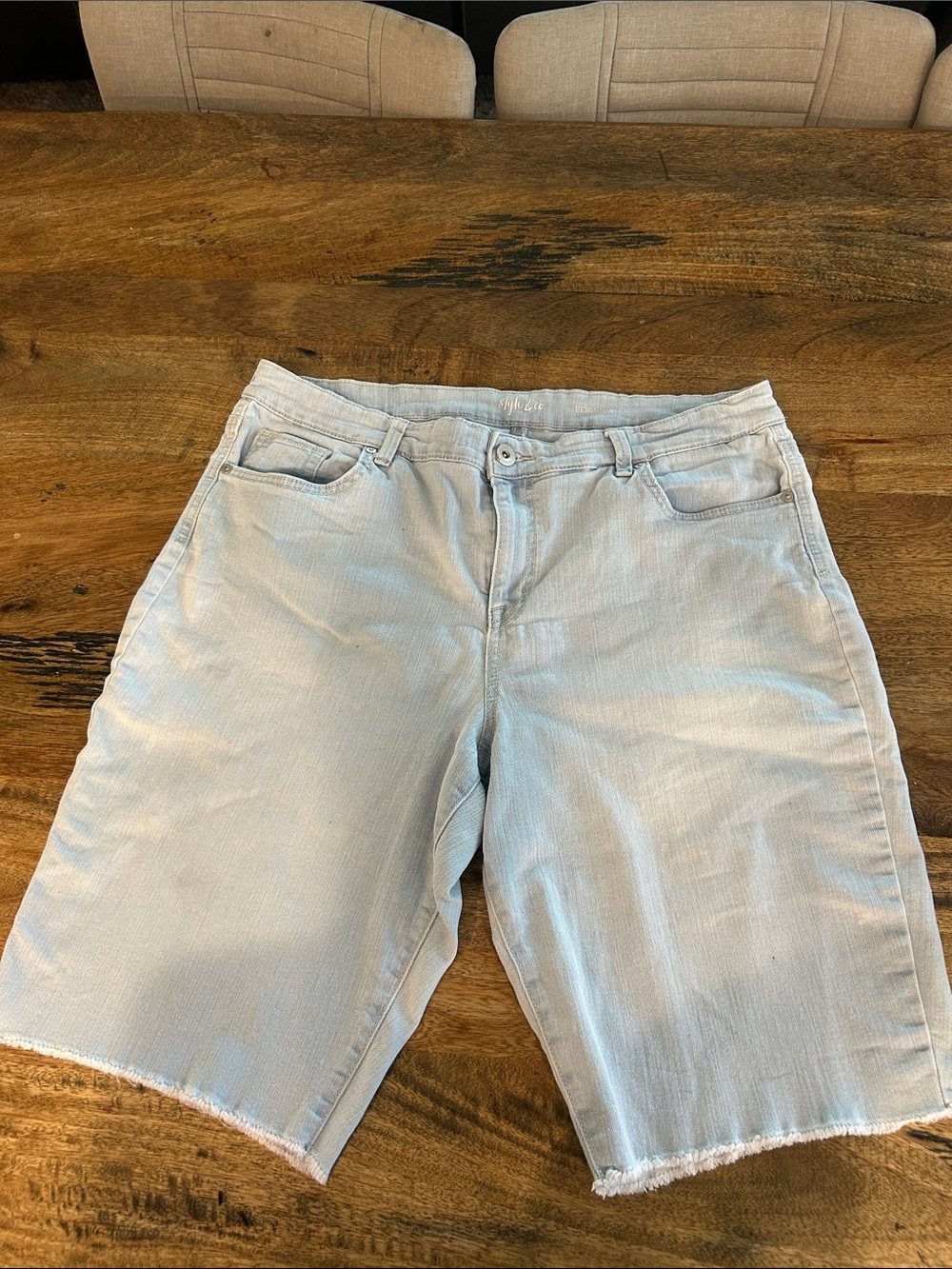 Style & Co. Light Blue Jean Shorts